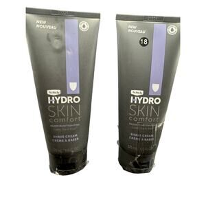 Lot of 2 Schick Hydro Skin Comfort Men Shave Cream Green Tea and Aloe 6.0 Fl. Oz